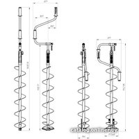 Ручной ледобур Тонар Iceberg Siberia 160 v3.0 (левое)