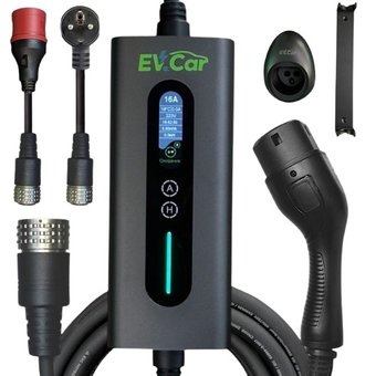 EVCar Type2 6-16A B7 WiFi (11кВт, 3 фазы, сменные вилки)