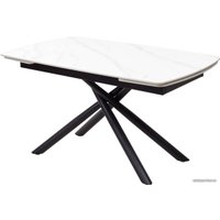 Кухонный стол M-City Rivoli 140 Matt 614M04287 (White Marble Solid Ceramic/Black)