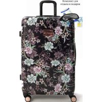 Чемодан-спиннер L'Case Paris-L 76 см (принт цветы)