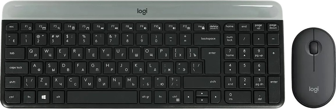 

Офисный набор Logitech MK470 Slim Wireless Combo 920-009204 (графитовый)