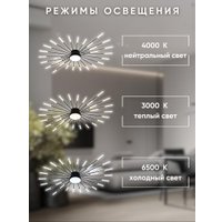Припотолочная люстра Aitin Pro C9108/28+1 (черный/золото)