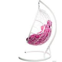 Подвесное кресло M-Group Для двоих 11450108 (белый ротанг/розовая подушка)