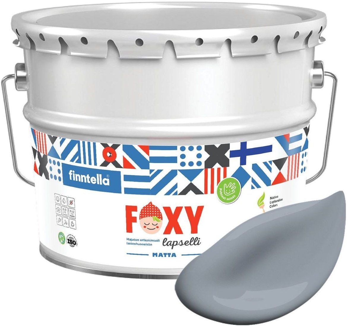 

Краска Finntella Foxy Lapselli Matte Hauki F-50-1-9-FL285 9 л (серый)