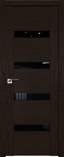 ProfilDoors 2.81XN L 50x200 (дарк браун, стекло черный триплекс)