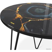 Журнальный столик Sheffilton SHT-CT27 (титановый кварц/черный муар)