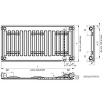 Стальной панельный радиатор Лидея ЛУ 10-507 500x700