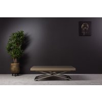 Стол-трансформер Levmar Shift V41/S79 (стекло капучино/опоры нержавеющая сталь)