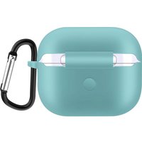 Чехол Sundays для AirPods 3 с карабином (голубой)