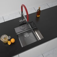 Кухонная мойка ZorG ZRN 4545 Premium PVD Gunblack