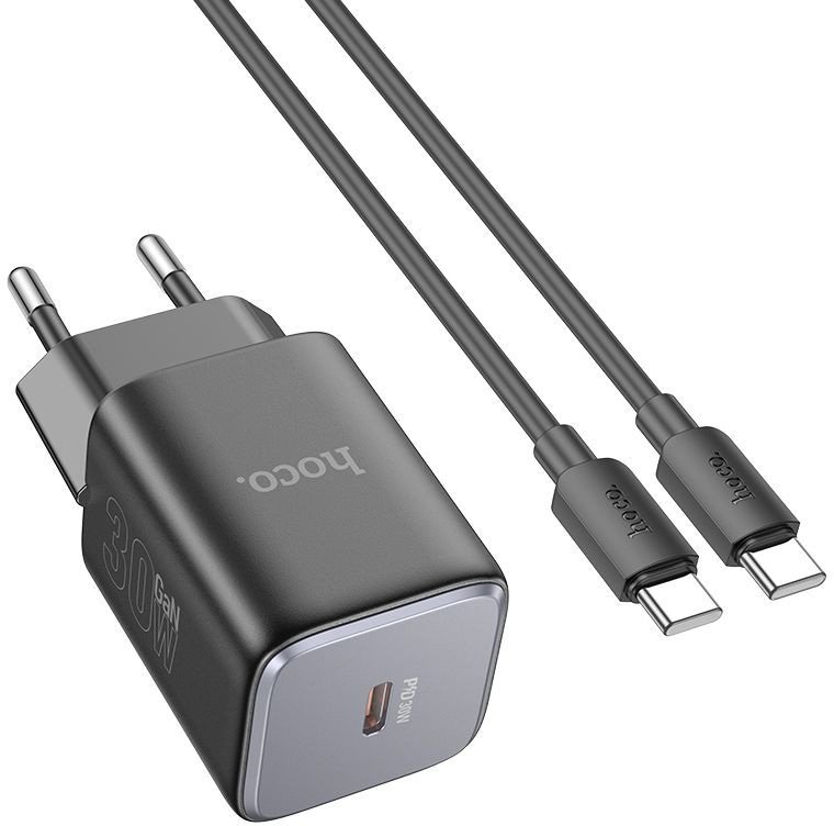 

Сетевое зарядное Hoco N43 USB Type-C (звездный черный)