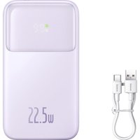 Внешний аккумулятор Baseus Comet Series Dual-Cable Digital Display Fast Charge Power Bank 22.5W 20000mAh (сиреневый)
