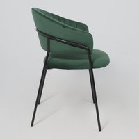 Стул с подлокотниками Алвест AV 433 (изумрудный бархат H-30/черный)