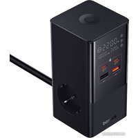 Сетевое зарядное Baseus PowerCombo Tower PowerStrip 2AC2+U2+С 100W CCGAN100-S2ACE