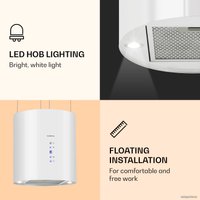 Кухонная вытяжка Klarstein Barett island (белый)