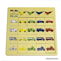 Мозаика/пазл Деревянный город Классификатор. Учим цвет для мальчиков Л026-ANT