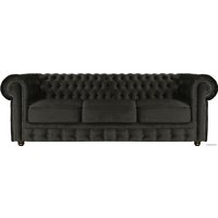 Диван Brioli Честер Классик трехместный (микровелюр, В17 темно-серый)