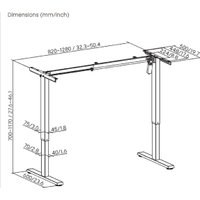 Стол с регулировкой высоты ErgoSmart Wooden Electric Desk Slim 1300х750х27 мм (скошенный край, дуб галифакс/серый) в Витебске