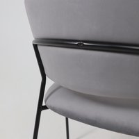 Стул с подлокотниками Алвест AV 433 (темно-серый бархат H-15/черный)