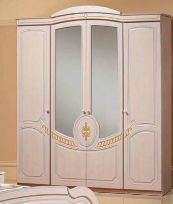 Шкаф распашной ФорестДекоГрупп Щара 4-х створчатый (слоновая кость)