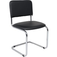 Офисный стул AksHome Славия (искусственная кожа, черный/хром)