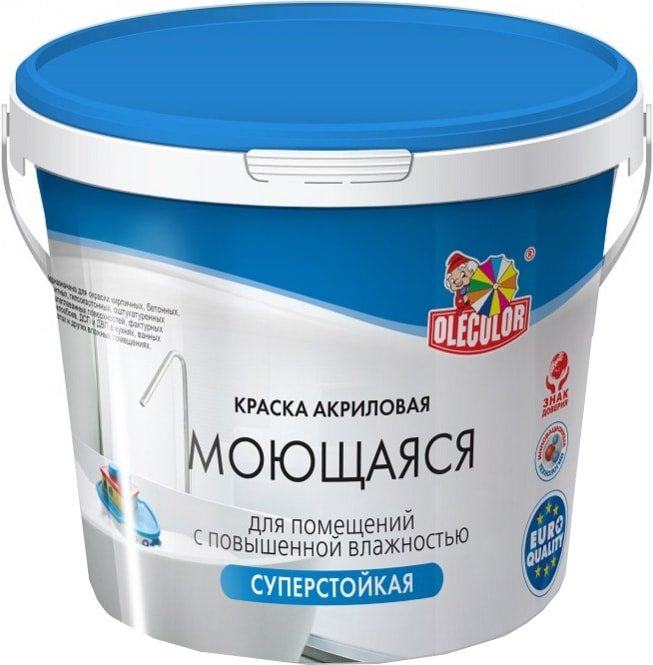 

Краска Olecolor Моющаяся База А 3 кг (белый матовый)