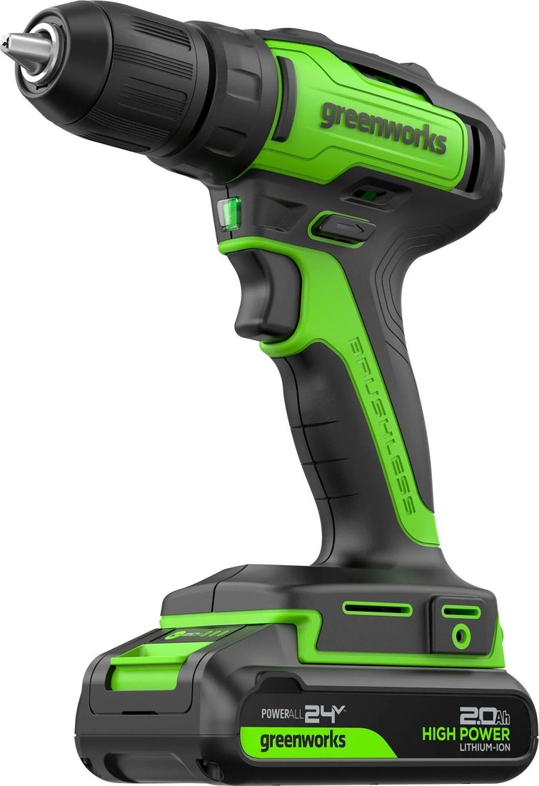 

Дрель-шуруповерт Greenworks GD24DD35K2 3704007CUA (с 1-м АКБ)