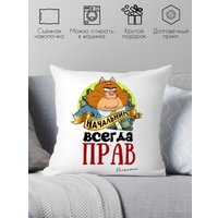 Декоративная подушка Print Style Начальник всегда прав 40x40plat70 (40x40 см)