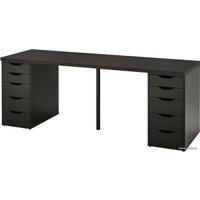 Стол Ikea Лагкаптен/Алекс 294.176.92 (черно-коричневый/черный)