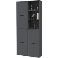 Шкаф распашной Интерлиния Skill-20 (3) (антрацит/антрацит)