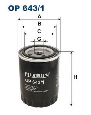 

Масляный фильтр Filtron OP6431