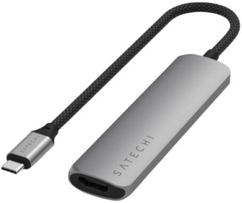 Док-станция Satechi 4-in-1 USB-C Slim Multiport Adapter 4K ST-P4SM (серый)