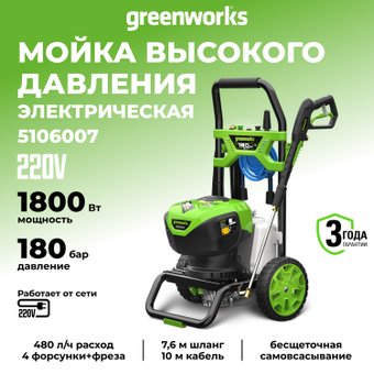 Мойка высокого давления Greenworks GDPW-SEMI-P15 5106007
