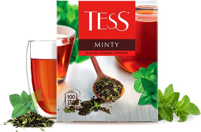 

Черный чай Tess Minty 100 шт