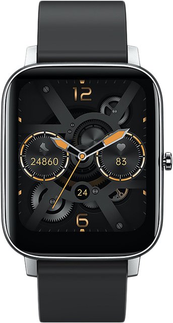 

Умные часы Awei H6 (серебристый, с черным силиконовым ремешком)