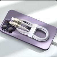 Кабель Baseus Glimmer Series Fast Charging Data Cable 100W USB Type-A - Type-C (2 м, белый)