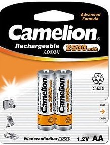 Аккумулятор Camelion AA 2500mAh 2 шт. [NH-AA2500-BP2]