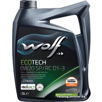 Моторное масло Wolf EcoTech 0W-20 SP/RC D1-3 5л