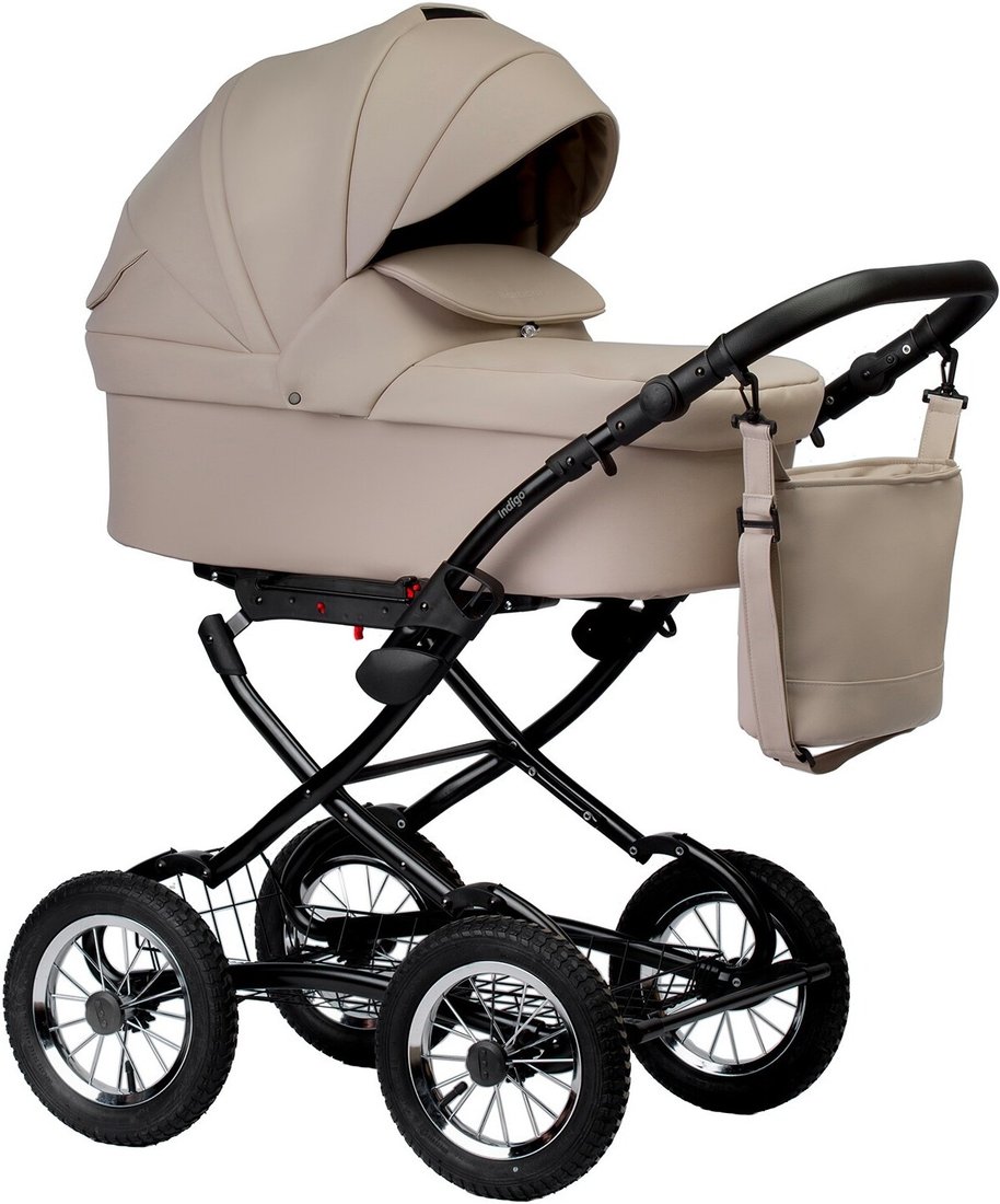 

Универсальная коляска Indigo Barbara ECO Classic (2 в 1, be 02/светло-бежевая кожа)