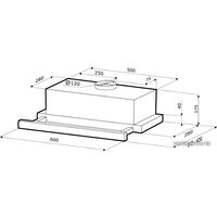 Кухонная вытяжка Krona Kamilla Sensor 600 Black