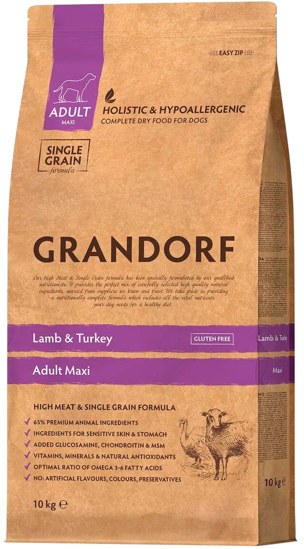 

Сухой корм для собак Grandorf Maxi Breeds Lamb & Turkey (с ягненком и индейкой) 10 кг