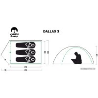 Треккинговая палатка Jungle Camp Dallas 3 (зеленый)