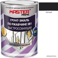 Грунт-эмаль Master Prime По ржавчине 3 в 1 быстросохнущая 2 л (черный)