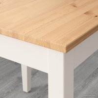 Обеденная группа Ikea Лерхамн 193.062.89 (светлая морилка антик белая/бежевый)