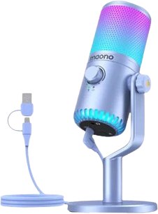 

Проводной микрофон Maono DM30 RGB (сиреневый)