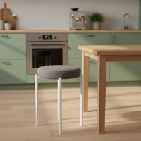 Табурет Mio Tesoro Гамма круг (графит/белый)