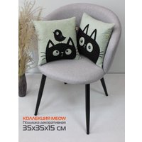 Декоративная подушка Matex Meow. Chubby 62-080 (мятный/черный)