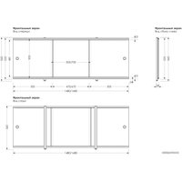 Фронтальный экран под ванну Метакам Премиум А 148 ЭПS_001062 (орех)