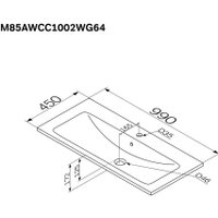 Умывальник AM.PM X-Joy M85AWCC1002WG64