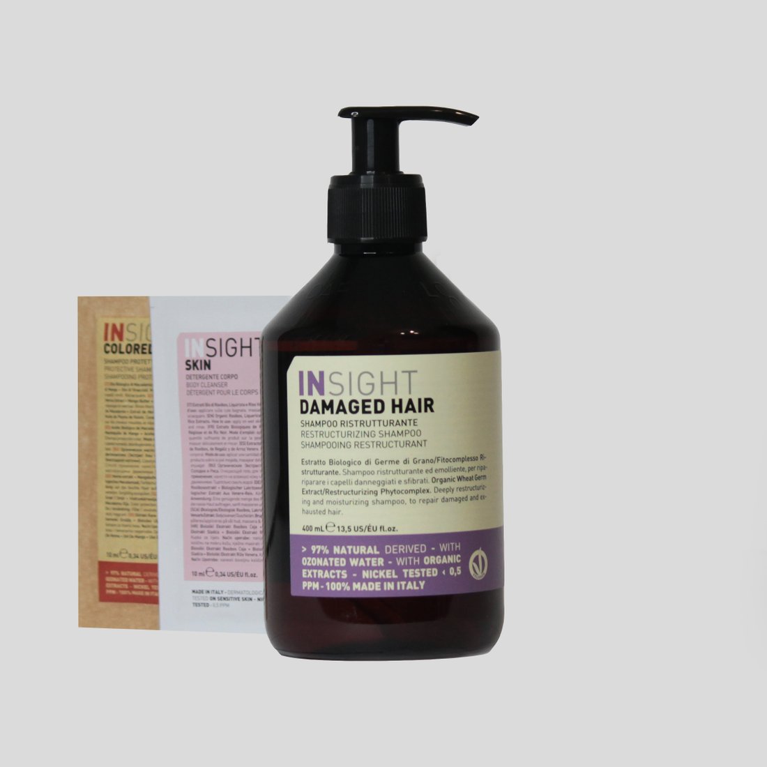 

Набор средств Insight Damaged Hair MIDA043 (Шампунь для поврежденных волос Restructurizing Shampoo IDA043 400 мл + PMIN008 + PMIN020)